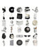 SHEIN 61 pegatinas en blanco y negro, pegatinas de moda, pegatinas de vinilo - Quierox - Tienda Online