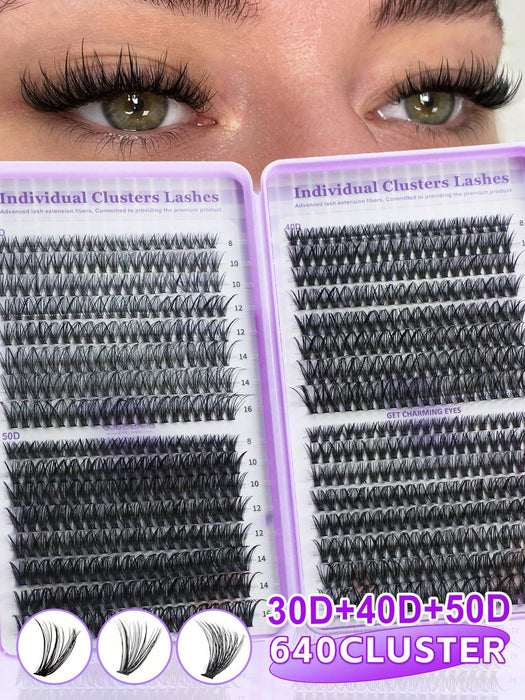 Shein 640 pestañas postizas con curvatura D, longitudes mixtas de 8 a 16 mm - Quierox - Tienda Online