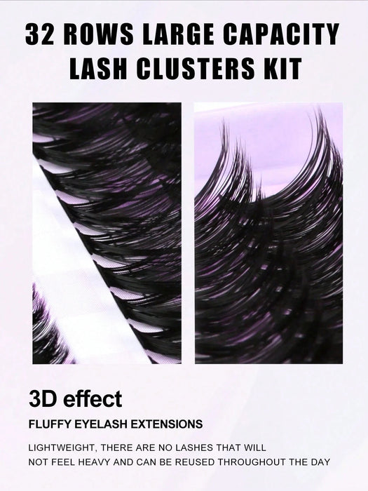 Shein 640 pestañas postizas con curvatura D, longitudes mixtas de 8 a 16 mm - Quierox - Tienda Online