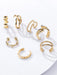 Shein 7 piezas de pendientes de aro con decoración de diamantes de imitación y estrellas - Quierox - Tienda Online