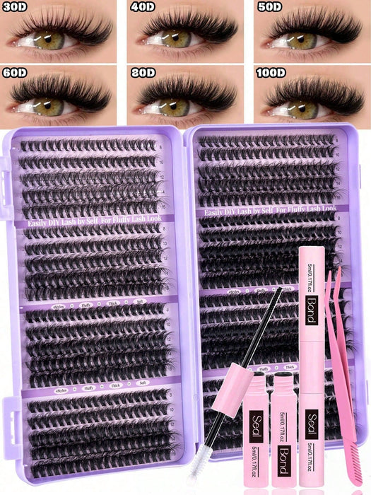 SHEIN 762 piezas Kit de extensión de pestañas, Kit de extensión de pestañas DIY - Quierox - Tienda Online