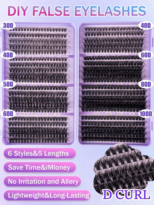 SHEIN 762 piezas Kit de extensión de pestañas, Kit de extensión de pestañas DIY - Quierox - Tienda Online