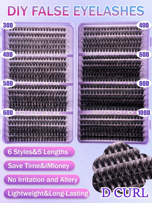SHEIN 762 piezas Kit de extensión de pestañas, Kit de extensión de pestañas DIY - Quierox - Tienda Online