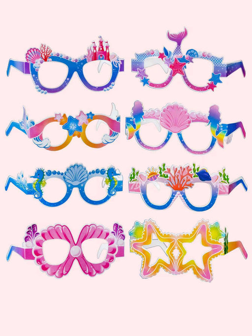 SHEIN 8 piezas de gafas de papel con temática de sirena - Quierox - Tienda Online