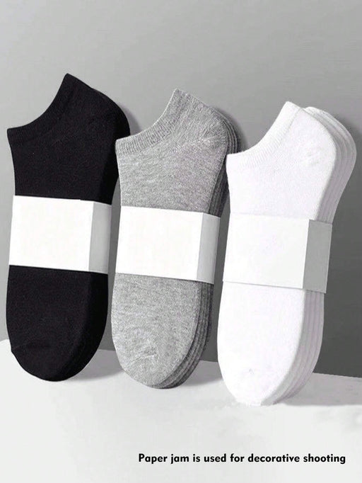 SHEIN 9 pares de calcetines casuales negros, blancos y grises - Quierox - Tienda Online
