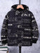 SHEIN Abrigo con capucha y forro de peluche con gráfico de letras para niño preadolescente - Quierox - Tienda Online