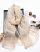 SHEIN Accesorios de playa - Elegante y casual bufanda de seda de mora beige y de punto - Quierox - Tienda Online