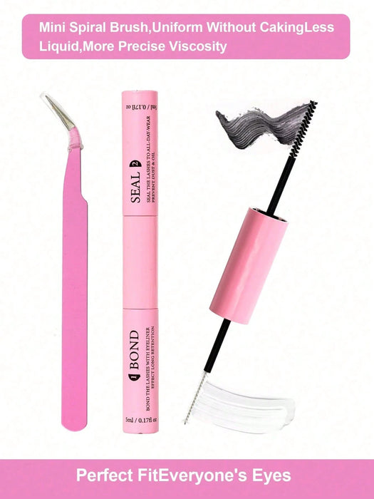 Shein Adhesivo y sellador para pestañas individuales de 10 ml. Juego de extensiones de pestañas moldeables y pinzas superfuertes - Quierox - Tienda Online