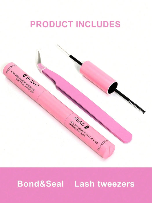 Shein Adhesivo y sellador para pestañas individuales de 10 ml. Juego de extensiones de pestañas moldeables y pinzas superfuertes - Quierox - Tienda Online