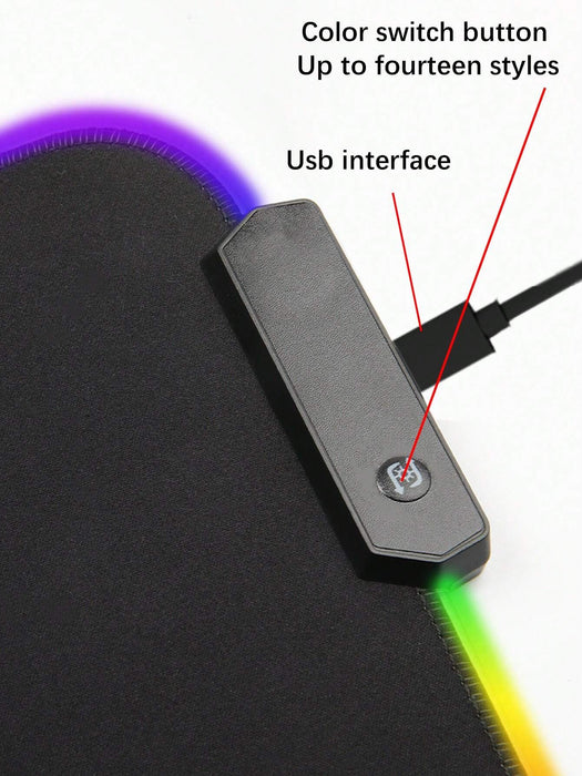 Shein Alfombrilla De Ratón Para Juegos Brillante Rgb De Tamaño Pequeño, 1 Unidad - Quierox - Tienda Online