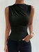 Shein Allurite Camiseta sin mangas fruncida de cuello alto - Quierox - Tienda Online