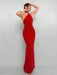 Shein Aloruh Elegante vestido rojo de verano sin espalda con cuello halter para mujer - Quierox - Tienda Online
