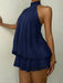 SHEIN Aloruh Vestido mini elegante de mujer con cuello halter y lazo - Quierox - Tienda Online