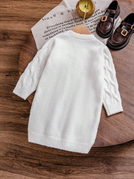 SHEIN Amigos Juguetones Nuevo Suéter de Moda Versátil Lindo Lazo Color Sólido - Quierox - Tienda Online