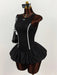 Shein Amplova Minivestido fruncido con decoración y lazo de cinta color block - Quierox - Tienda Online