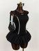 Shein Amplova Minivestido fruncido con decoración y lazo de cinta color block - Quierox - Tienda Online