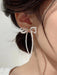Shein Andkiss 1 par de pendientes con lazo, borla y perlas falsas, adecuados para mujeres - Quierox - Tienda Online
