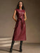 SHEIN Anewsta Vestido maxi de mujer de cuello redondo sin mangas de color - Quierox - Tienda Online