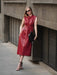 SHEIN Anewsta Vestido maxi de mujer de cuello redondo sin mangas de color - Quierox - Tienda Online