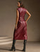 SHEIN Anewsta Vestido maxi de mujer de cuello redondo sin mangas de color - Quierox - Tienda Online