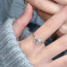 SHEIN Anillo ajustable con lazo abierto de plata "Time Princess" de JINLU - Quierox - Tienda Online