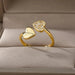 Shein Anillo Ajustable De Corazones Para Mujer, Joya Abierta Con Circonita - Quierox - Tienda Online
