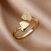 Shein Anillo Ajustable De Corazones Para Mujer, Joya Abierta Con Circonita - Quierox - Tienda Online