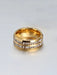 SHEIN Anillo de acero inoxidable con doble fila de circonitas cúbicas para hombre - Quierox - Tienda Online