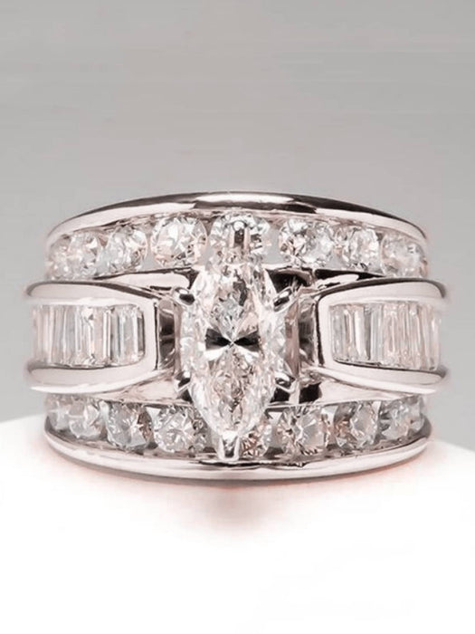 Shein Anillo de circonita cúbica de moda para mujer para boda - Quierox - Tienda Online