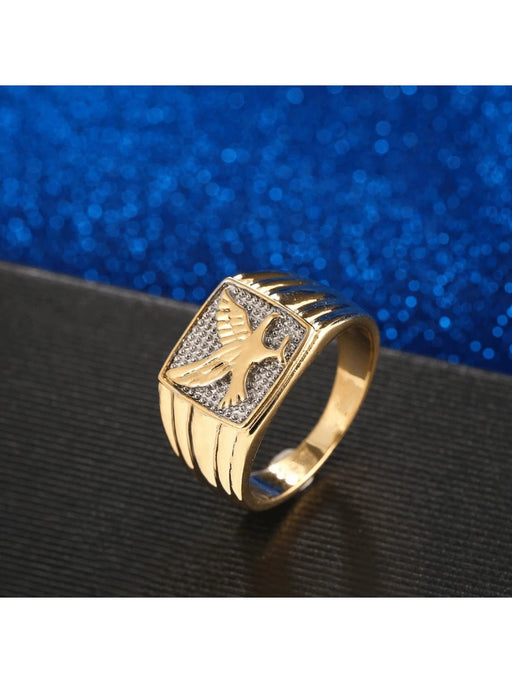 SHEIN Anillo de hombre águila cobre oro amarillo - Quierox - Tienda Online