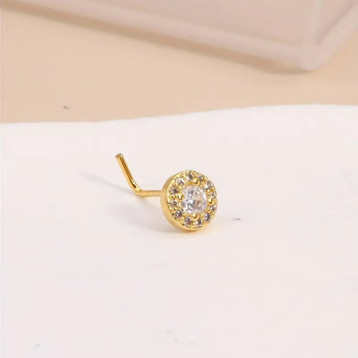 SHEIN Anillo de nariz con tachuelas en forma de L para mujer - Quierox - Tienda Online