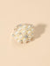 Shein Anillo decorado con flores de strass y perlas artificiales - Quierox - Tienda Online