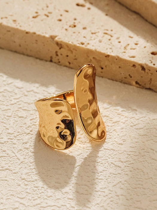 SHEIN Anillo geométrico asimétrico texturizado minimalista INS de moda - Quierox - Tienda Online