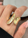 SHEIN Anillo geométrico asimétrico texturizado minimalista INS de moda - Quierox - Tienda Online
