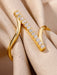 Shein Anillo minimalista de acero inoxidable con circonita cúbica a rayas - Quierox - Tienda Online