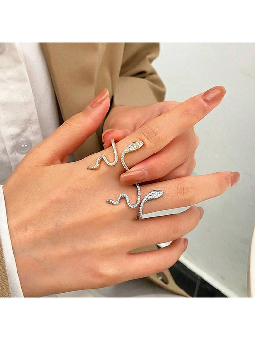 Shein Anillo Serpiente Enrollado De Moda Para Mujeres Con Diseño Minimalista Y Sentido De Unicidad Para El Dedo Índice - Quierox - Tienda Online