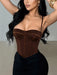 SHEIN Apperloth Top corset con boning estilo Y2K sexy para mujer - Quierox - Tienda Online