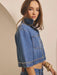 SHEIN Aralina Camisa de mezclilla con detalles de tachas, manga corta para invierno/verano - Quierox - Tienda Online