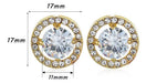Shein Aretes De Moissanita Y Diamante Blanco Redondo - Quierox - Tienda Online