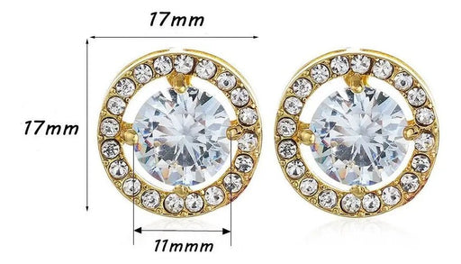 Shein Aretes De Moissanita Y Diamante Blanco Redondo - Quierox - Tienda Online
