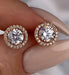 Shein Aretes De Moissanita Y Diamante Blanco Redondo - Quierox - Tienda Online