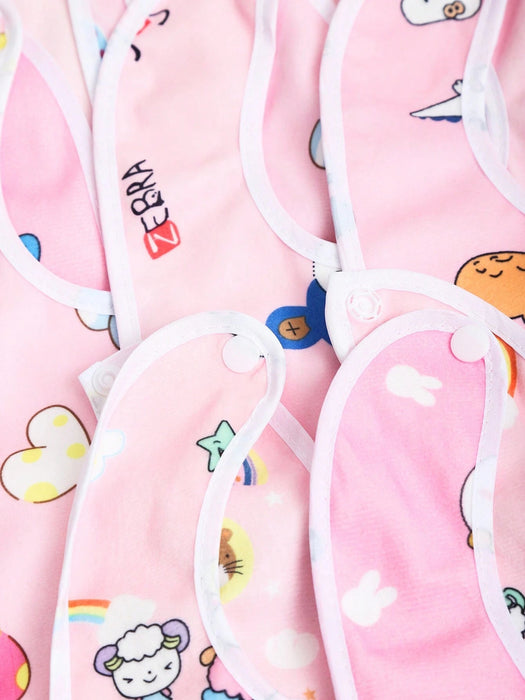 Shein Baberos de terciopelo impermeables en forma de U con cierre de botón a presión paquete aleatorio de 8 unidades - Quierox - Tienda Online