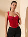 SHEIN BAE Top halter corsé de encaje floral - Quierox - Tienda Online