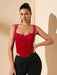 SHEIN BAE Top halter corsé de encaje floral - Quierox - Tienda Online