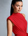 SHEIN BAE Vestido Plisado Con Detalles De Volantes En La Parte Superior Y Cuello Alto - Quierox - Tienda Online