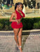 SHEIN BamGleam 2 piezas Vestido mini elegante, romántico y sexy de encaje - Quierox - Tienda Online
