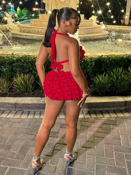 SHEIN BamGleam 2 piezas Vestido mini elegante, romántico y sexy de encaje - Quierox - Tienda Online