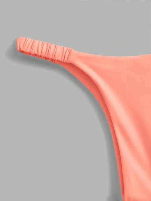 Shein Bañador bikini halter unicolor triángulo - Quierox - Tienda Online