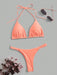 Shein Bañador bikini halter unicolor triángulo - Quierox - Tienda Online