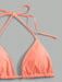 Shein Bañador bikini halter unicolor triángulo - Quierox - Tienda Online